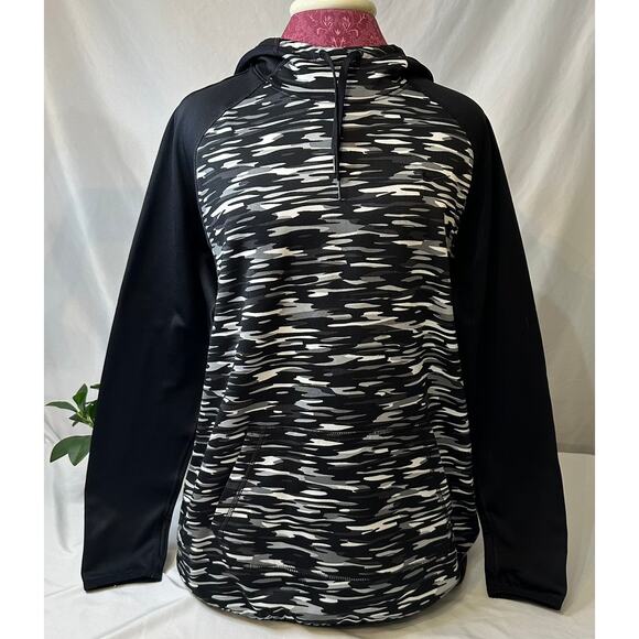 Nike Therma-Fit Black & White Camo Athletic Hoodie Size XL - Picture 1 of 7